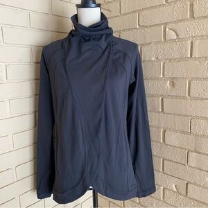 Lululemon Jacket Women 6 Black Rulu Rally Wrap Athleisure Yoga Gym Athletic